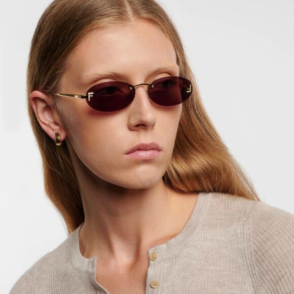 Fendi FIRST CRYSTAL Men Sunglasses Silver Grey Oval FE4075US 12A NEW AUTHENTIC - Picture 11 of 12